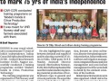 Hitavada, Nagpur, 30August2021, ICAR-CCRI holds training programme to mark 75 yrs of India's Independence